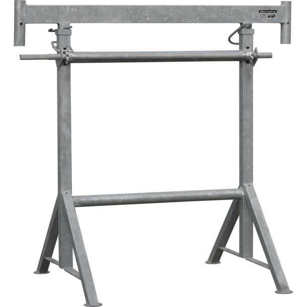 Crank-operated scaffolding jack K1200 | Width: 1.20 m | capacity 500 l | dimensions: 1424 x 1206 x 595 mm | galvanized
